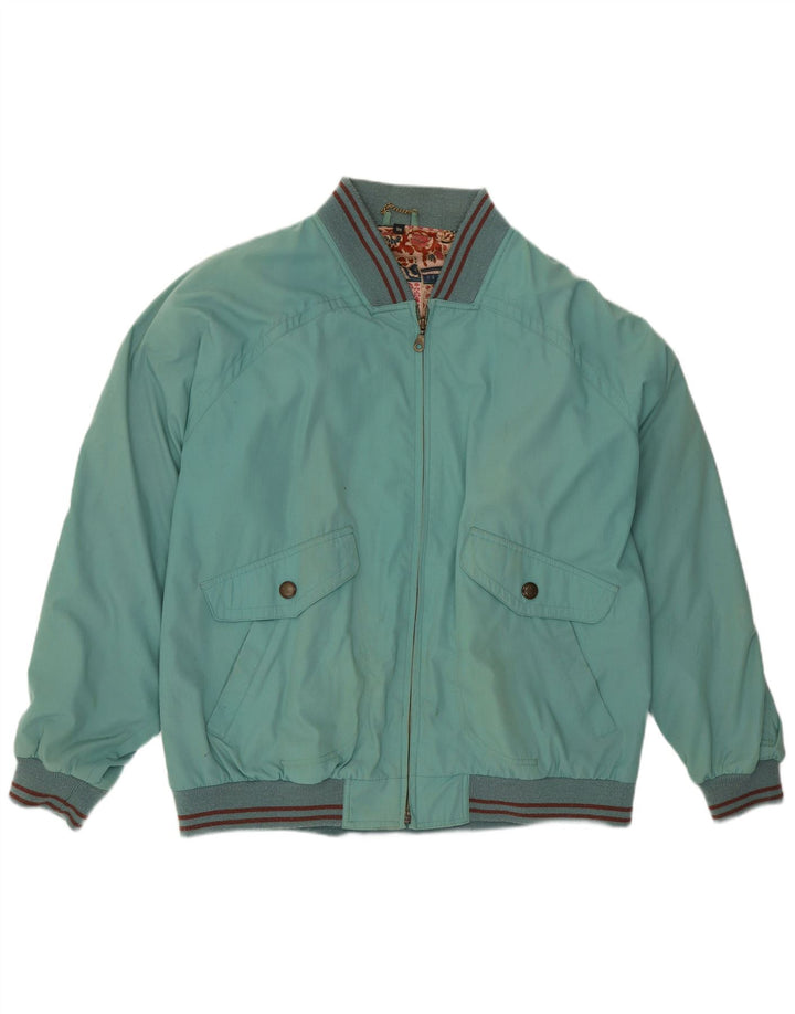 Chaqueta bomber vintage para hombre IT 54 2XL Poliéster a rayas azules