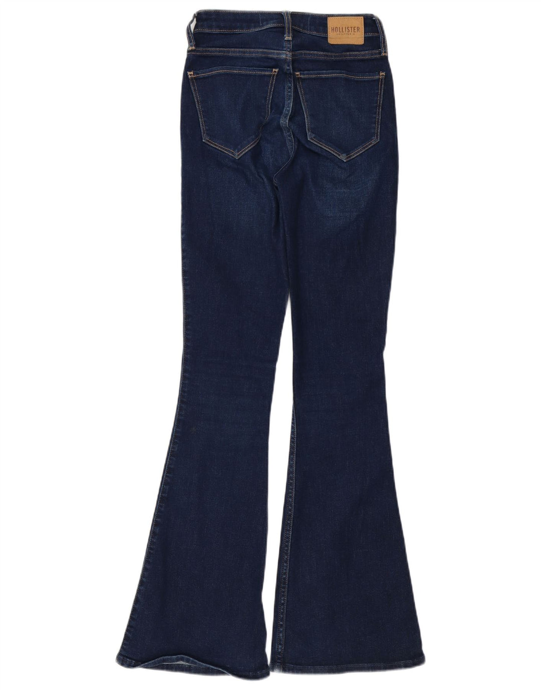 HOLLISTER Jeans acampanados con curvas de talle alto para mujer W24 L32 Algodón azul marino