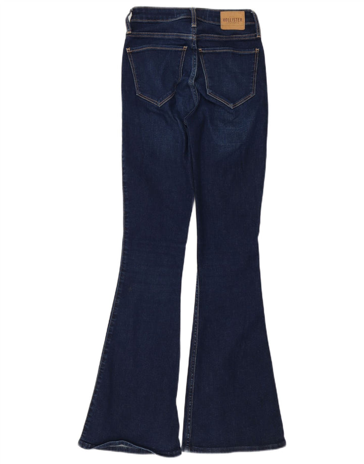 HOLLISTER Jeans acampanados con curvas de talle alto para mujer W24 L32 Algodón azul marino
