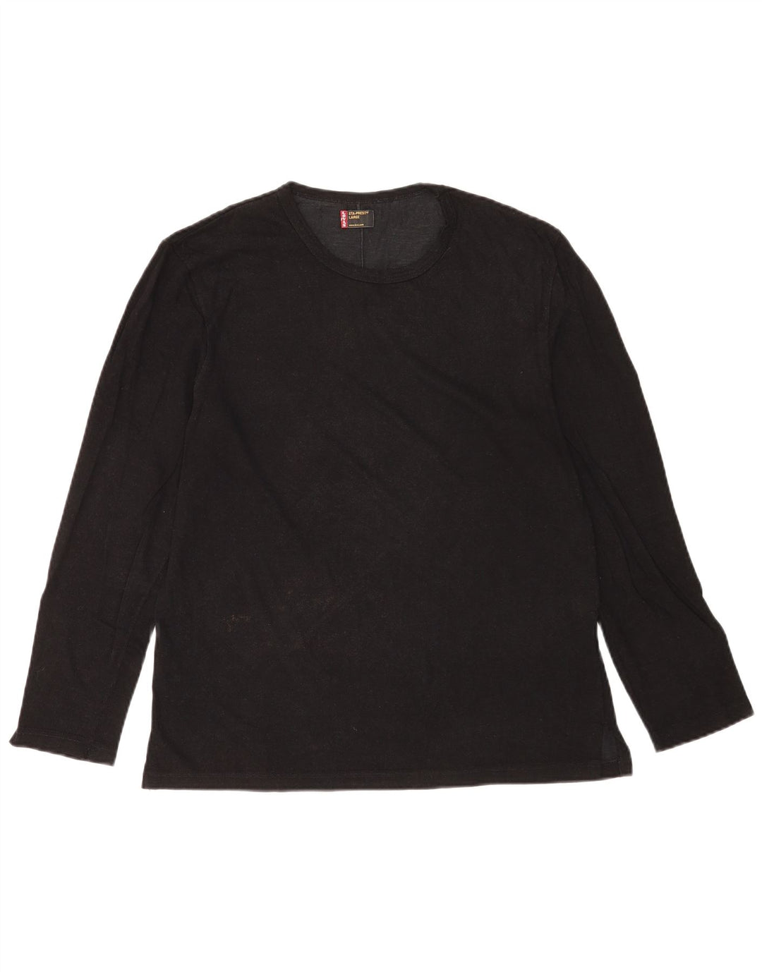 Levi's Top de manga larga para hombre de algodón negro grande