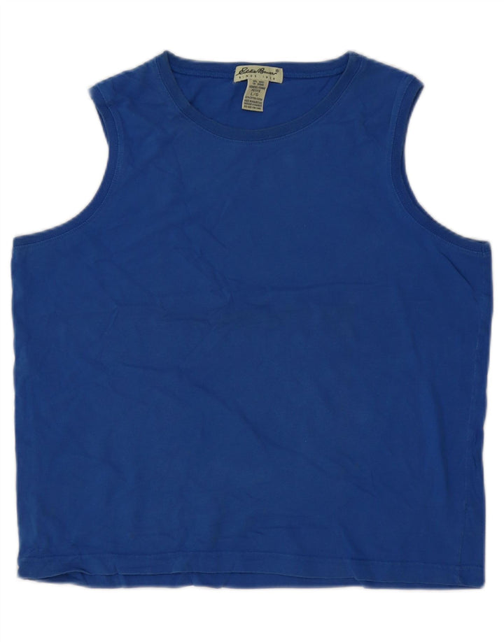 Eddie Bauer Camiseta sin mangas para mujer Reino Unido 16 Algodón azul grande