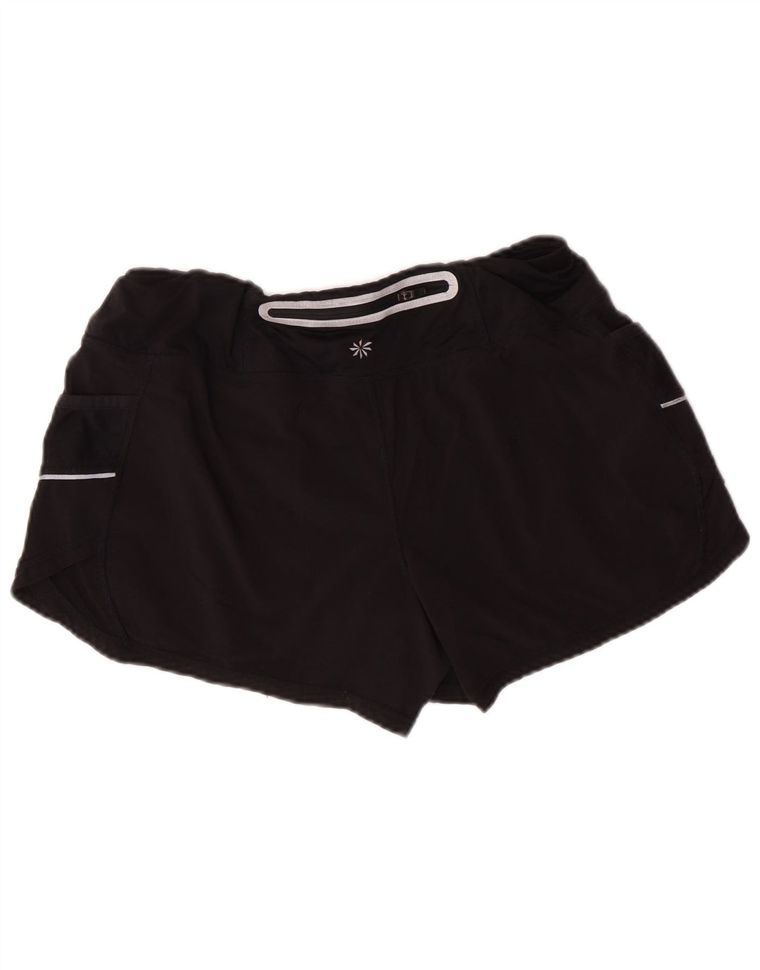 ATHLETA Pantalones cortos deportivos para mujer UK 40 Mediano Negro Poliéster