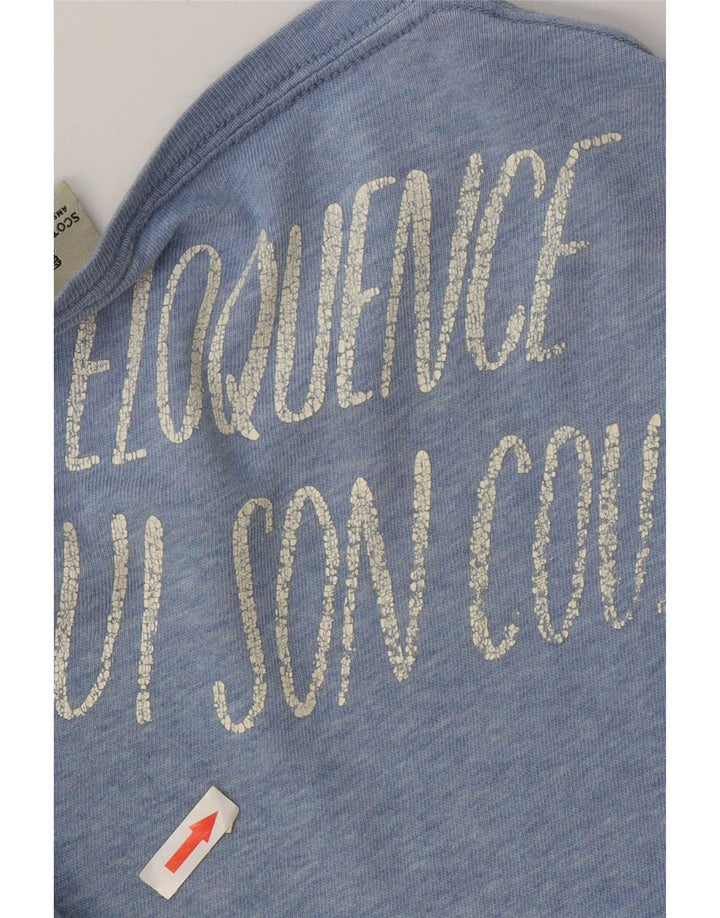 Scotch & Soda Hombre Camiseta Gráfica Top XL Azul