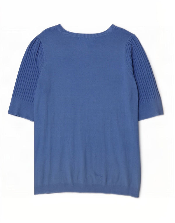 Marks & Spencer Jersey con Cuello Barco para Mujer UK 46 Grande Azul