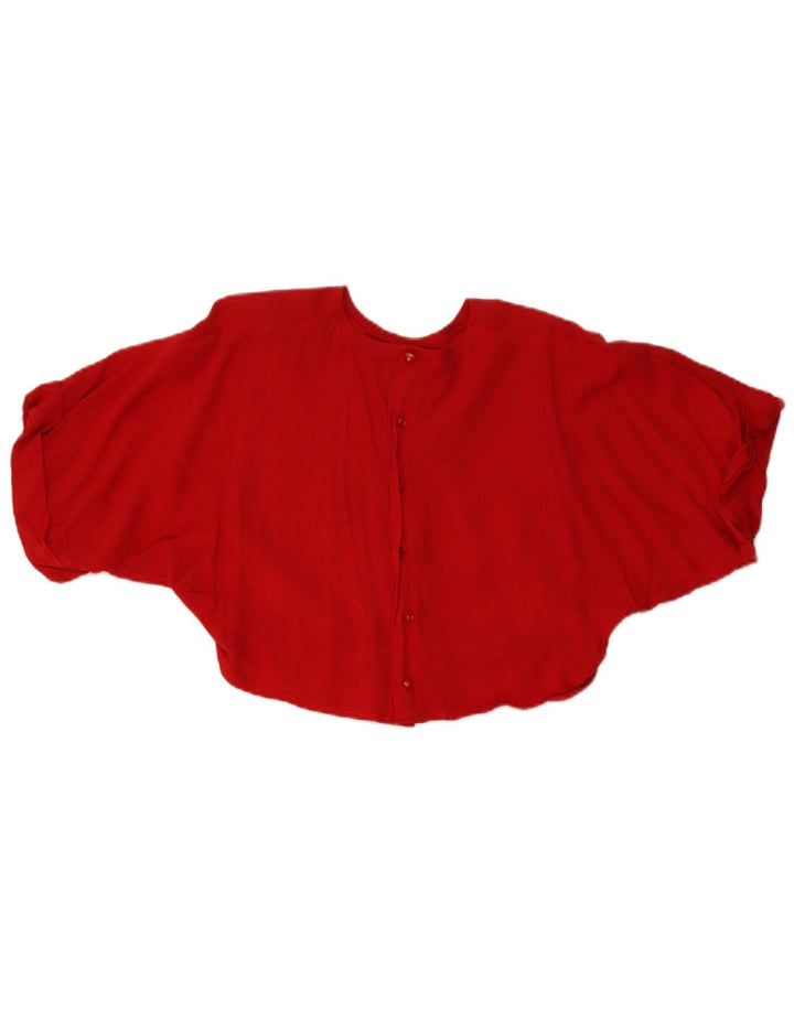 Vintage mujer oversize falda de 2 piezas conjunto Reino Unido 14 mediano W26 rojo