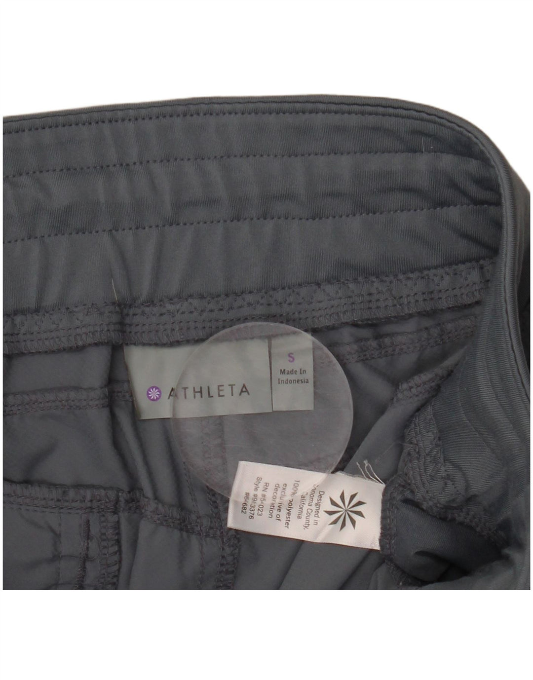ATHLETA Pantalones cortos deportivos para mujer UK 10 Small Gris Poliéster