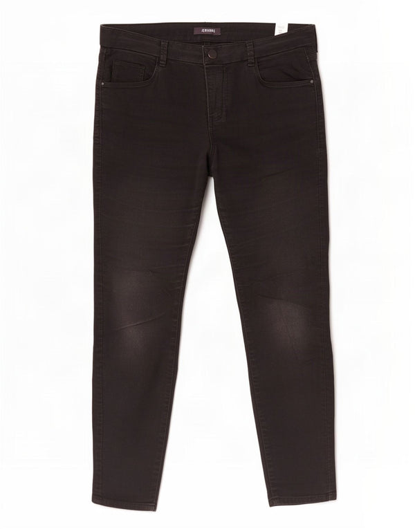 Marks & Spencer Vaqueros Jegging Cortos para Mujer Reino Unido 40 Grande W32 L27 Algodón Negro