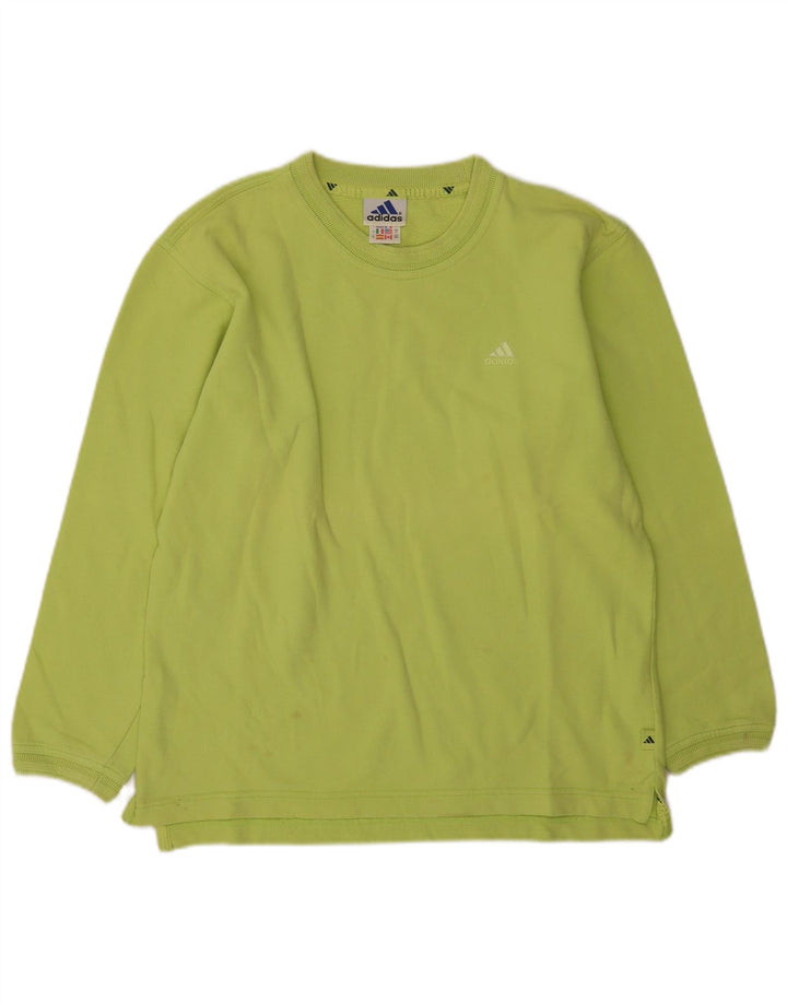Adidas Mujer Sudadera Jumper UK 12 Medio Verde Algodón