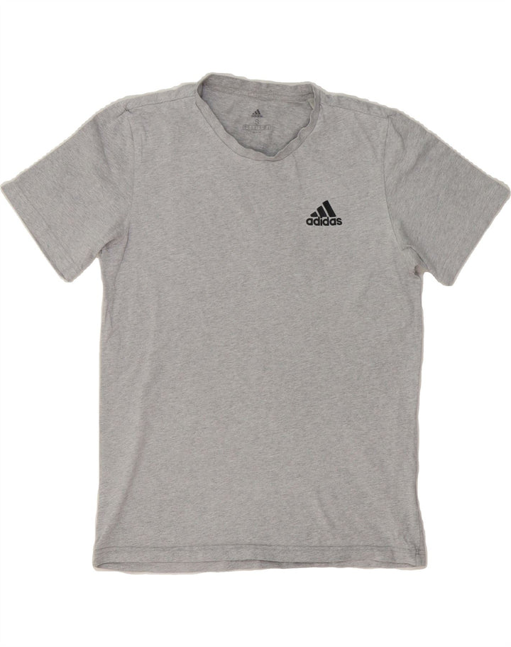 ADIDAS Mens Graphic T-Shirt Top Small Grey Cotton Vintage Adidas and Second-Hand Adidas from Messina Hembry 