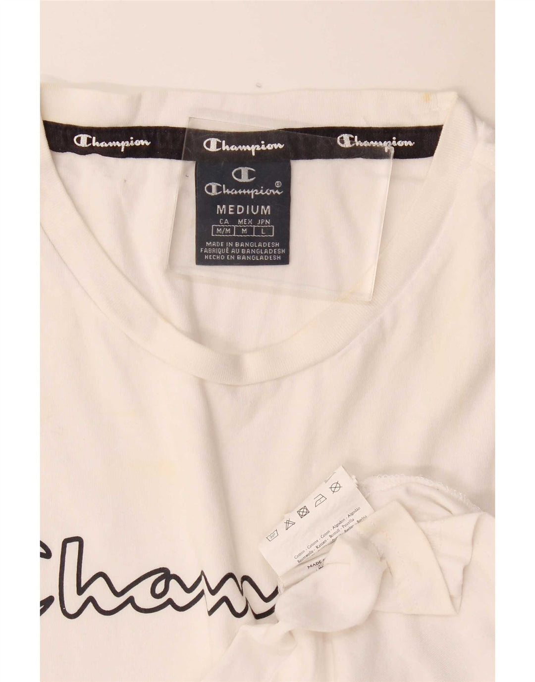 Champion Camiseta Sin Mangas Con Gráfico Para Hombre Algodón Blanco Mediano