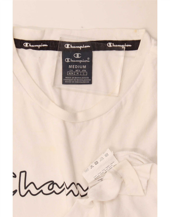 Champion Camiseta Sin Mangas Con Gráfico Para Hombre Algodón Blanco Mediano