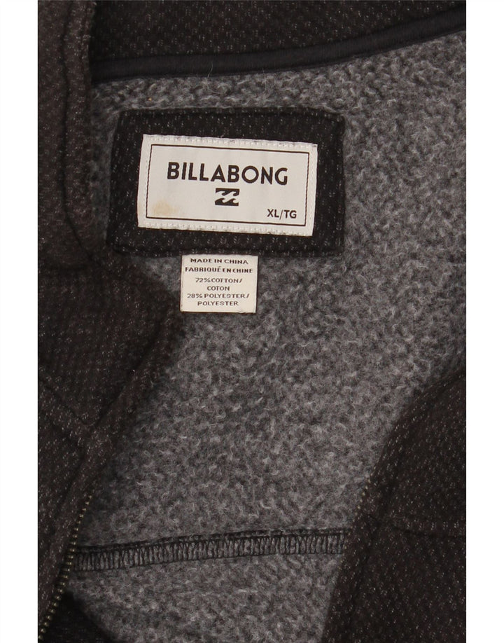 Billabong Hombre Chándal Top Chaqueta XL Gris Algodón