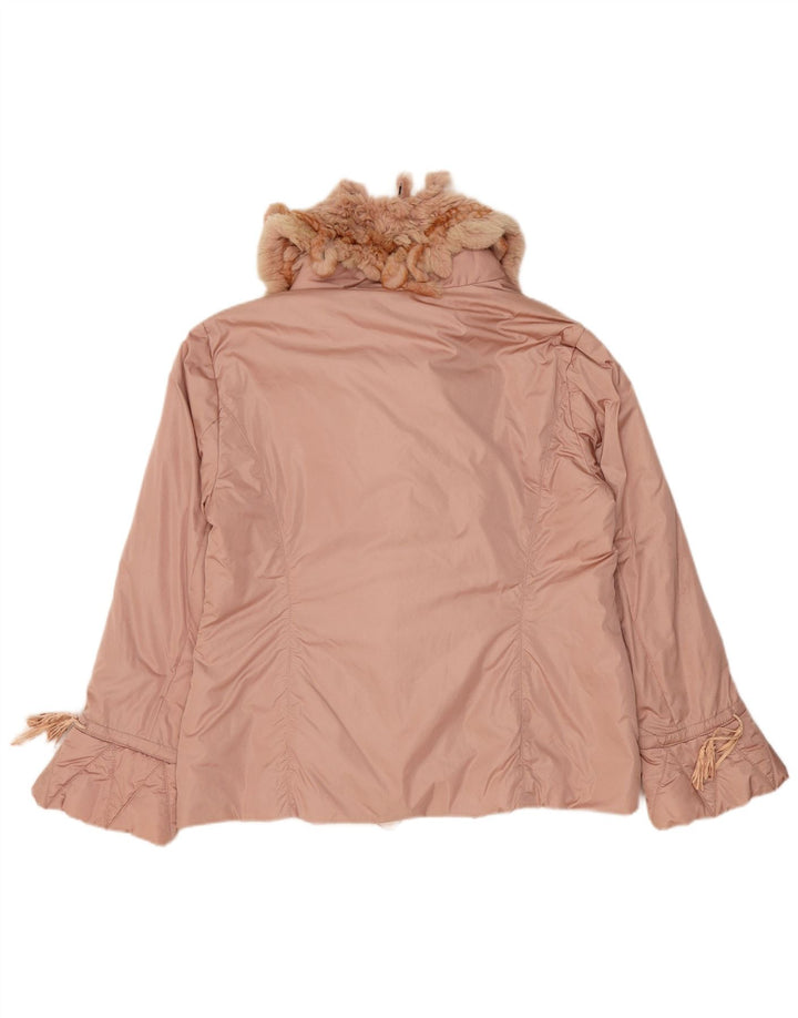 Luisa Spagnoli Chaqueta Bomber para Mujer UK 46 Grande Poliamida Rosa
