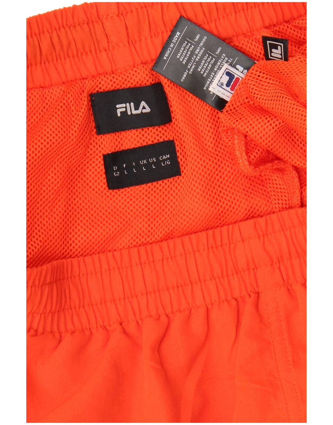 FILA Bañador para hombre, talla grande, color naranja, poliéster