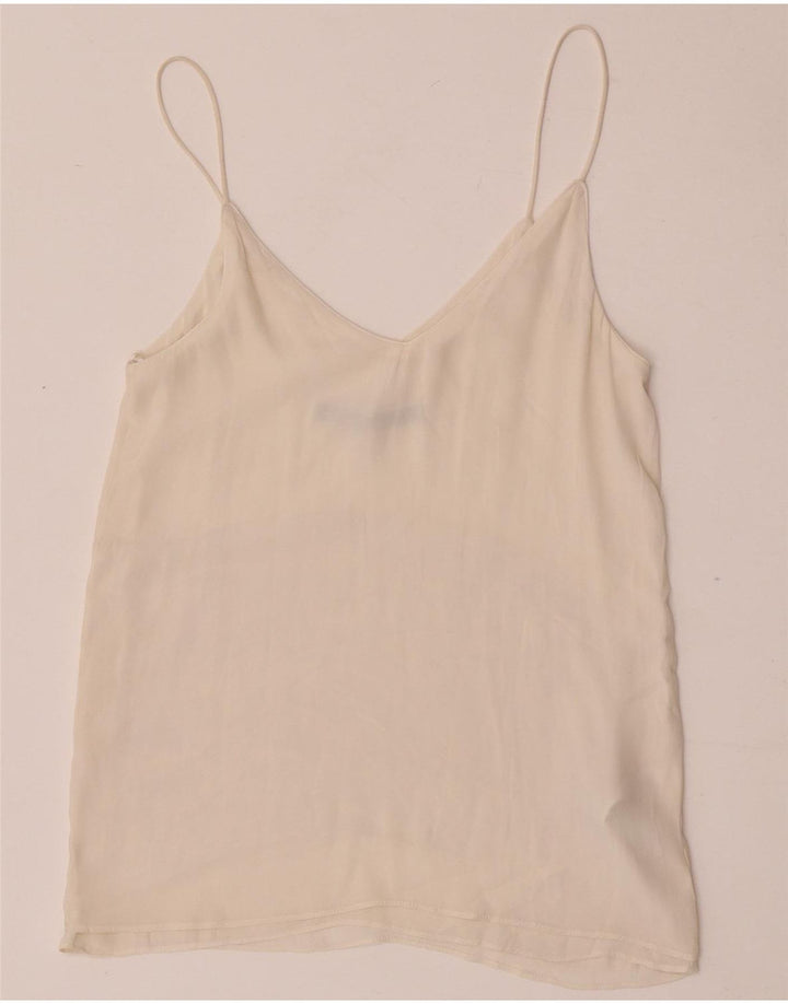 Zara Mujer Cami Top UK 6 XS Off White Poliéster