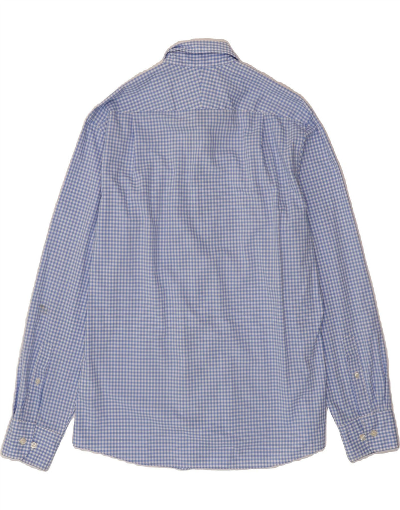 CHARLES TYRWHITT Mens Slim Fit Shirt Medium Blue Gingham Cotton Vintage Charles Tyrwhitt and Second-Hand Charles Tyrwhitt from Messina Hembry 