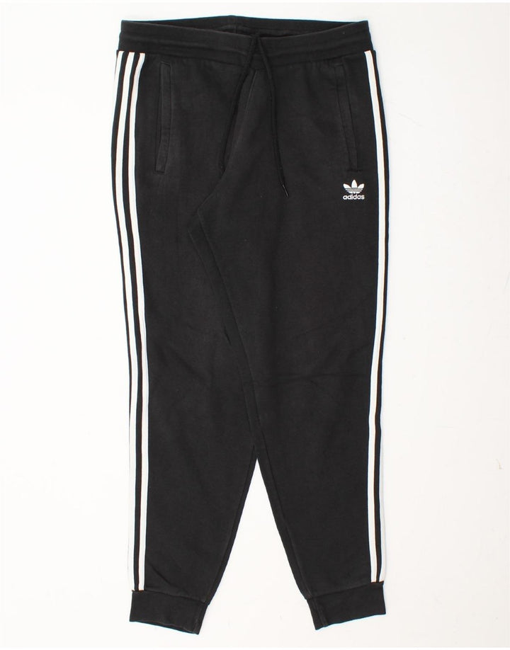 ADIDAS Hombre Chándal Pantalones Joggers Grande Negro Algodón