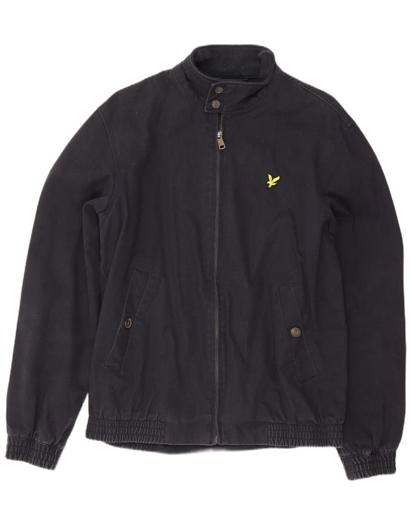 Lyle & Scott Chaqueta Bomber para Hombre UK 38 Mediana Azul Marino Algodón