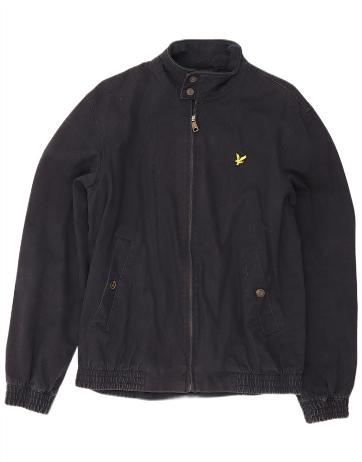 Lyle & Scott Chaqueta Bomber para Hombre UK 38 Mediana Azul Marino Algodón
