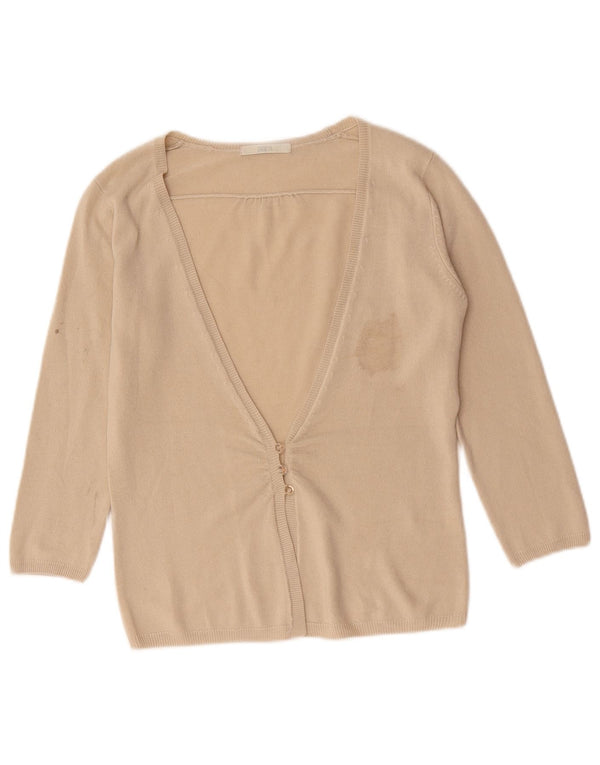 Marks & Spencer Suéter Cárdigan para Mujer Reino Unido 10 Pequeño Acrílico Beige