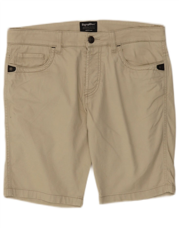 Refrigiwear Pantalones cortos casuales para hombre W34 grande blanco roto