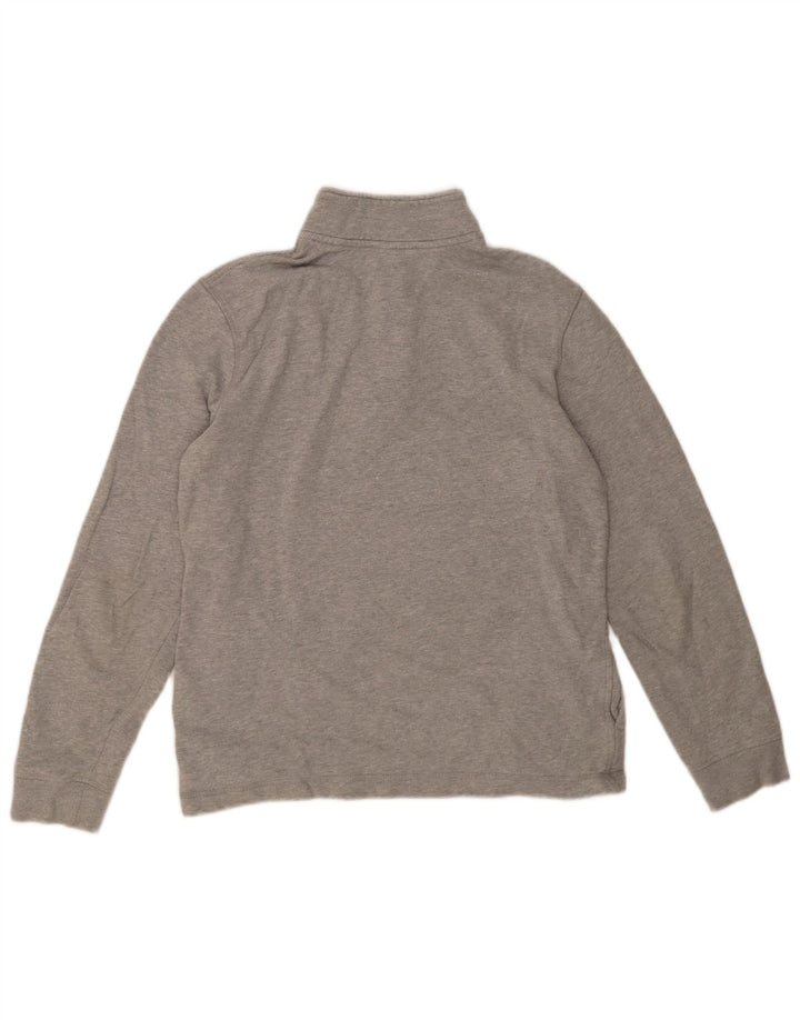 Ted Baker Sudadera con cuello y cremallera para mujer, talla 3, algodón gris medio