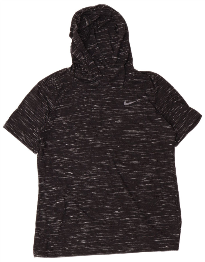 Nike Camiseta con capucha para mujer UK 44 Mediano Poliéster moteado negro