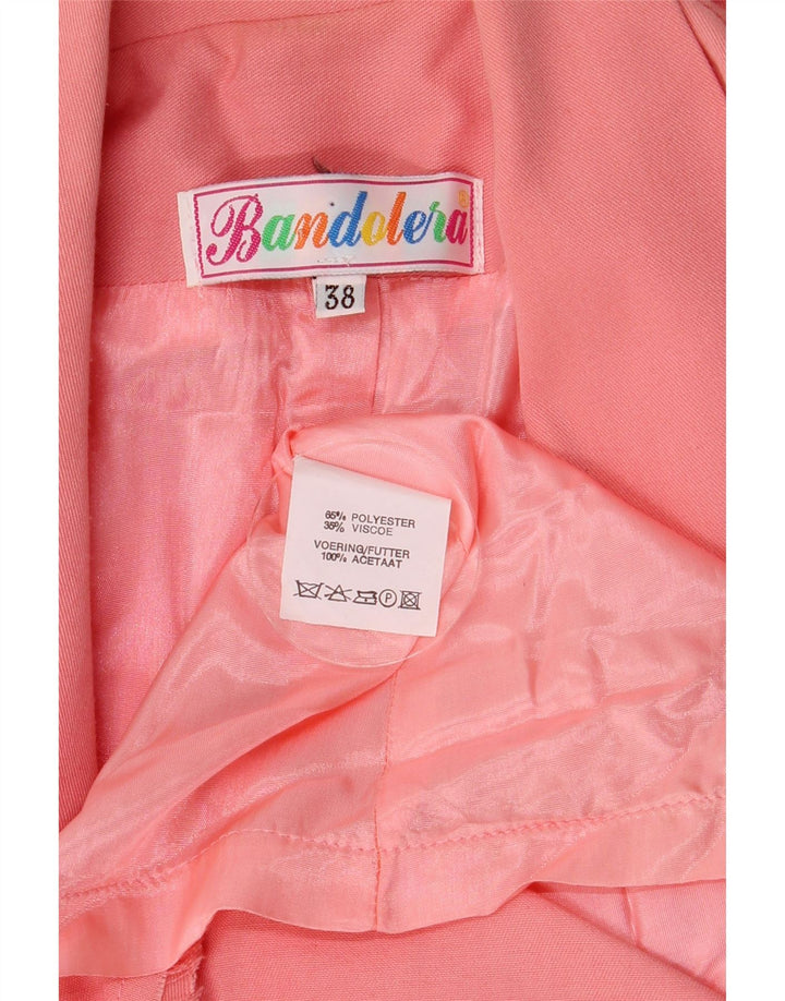 VINTAGE Womens 4 Button Blazer Jacket EU 38 Medium Pink Polyester Vintage Vintage and Second-Hand Vintage from Messina Hembry 