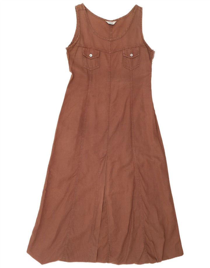 Squaw Vestido largo sin mangas para mujer UK 44 Grande Marrón