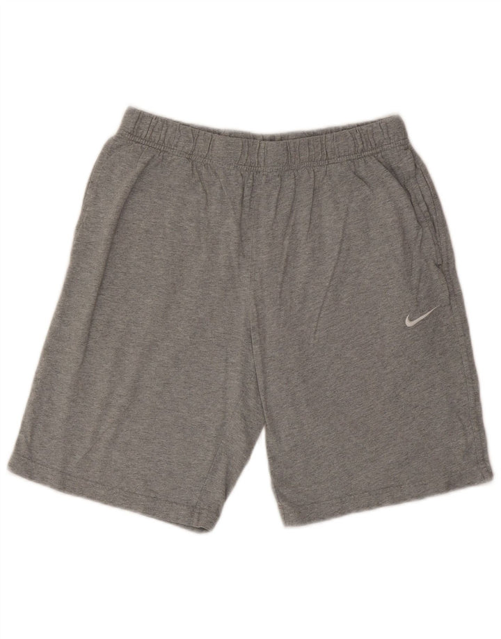 Pantalones cortos deportivos NIKE para hombre, algodón gris grande