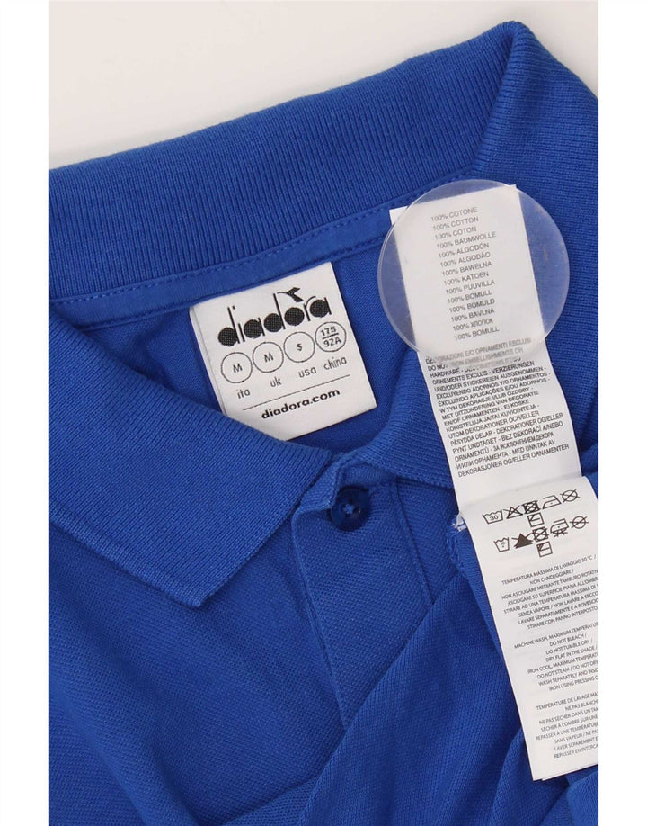 Polo Diadora Hombre Algodón Azul Medio