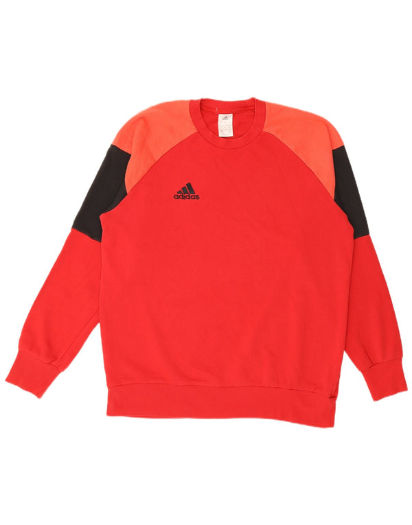ADIDAS Sudadera Hombre Jumper XL Rojo Colorblock Algodón