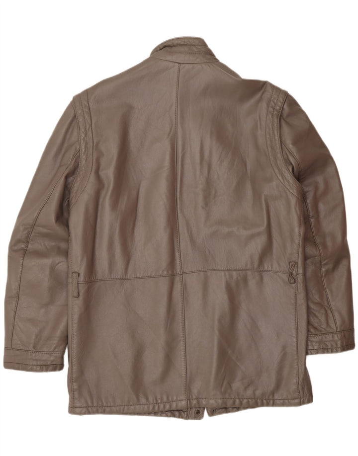 Vintage hombres chaqueta de cuero Reino Unido 40 marrón grande