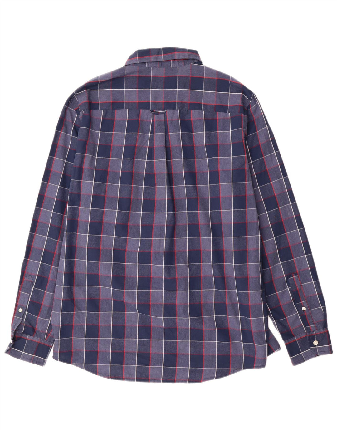 Chaps Camisa de fácil cuidado para hombre de algodón a cuadros azul marino grande