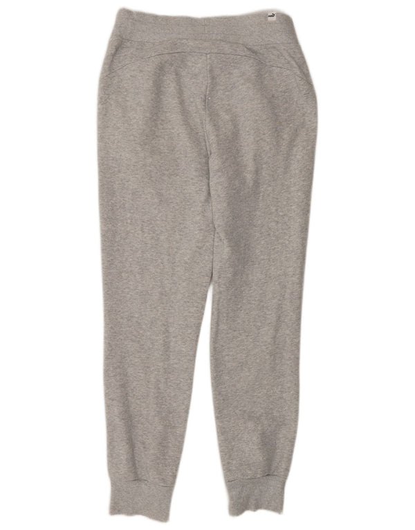 Puma Mujer Chándal Pantalones Joggers UK 10 Pequeño Gris Algodón