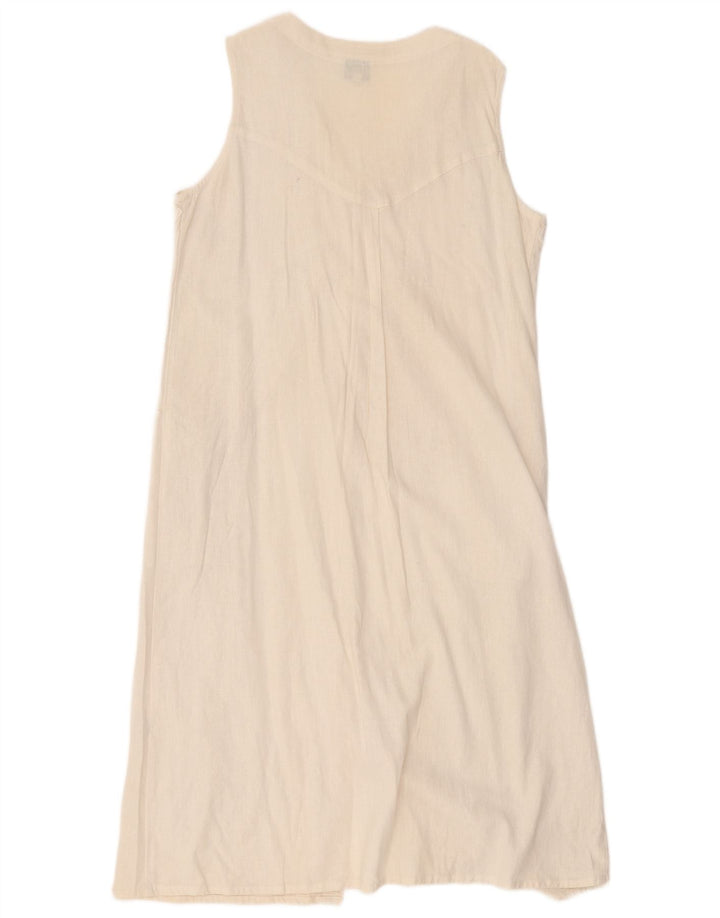 Marila Vestido recto sin mangas para mujer UK 44 Medium White Linen