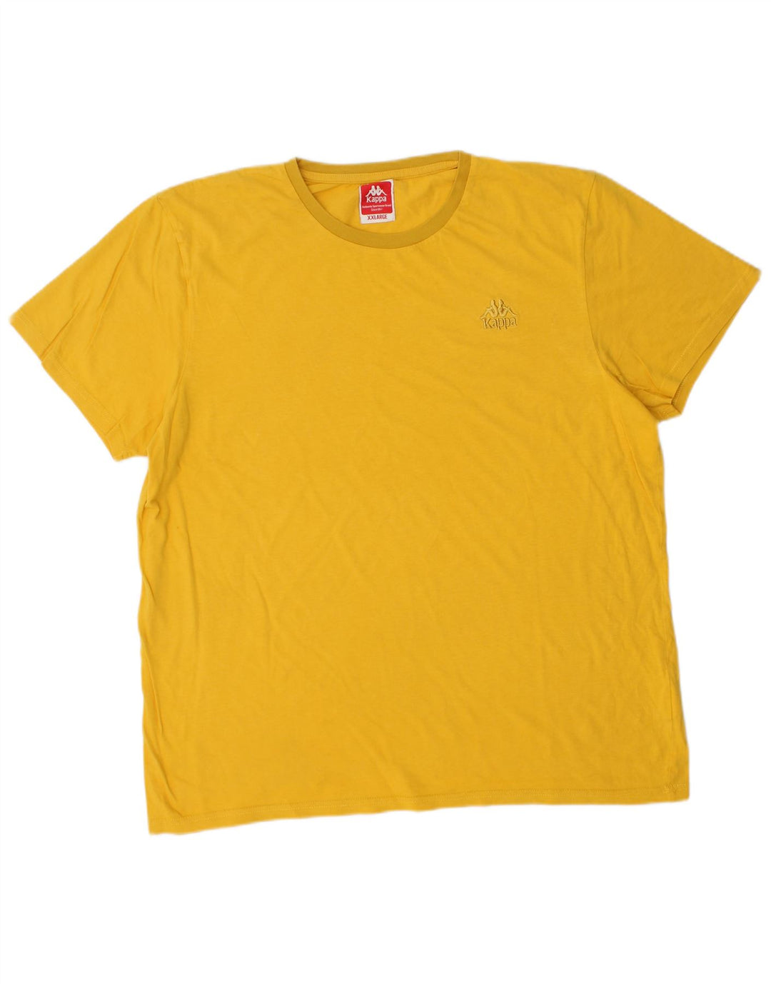 KAPPA Camiseta Hombre Top 2XL Algodón Amarillo