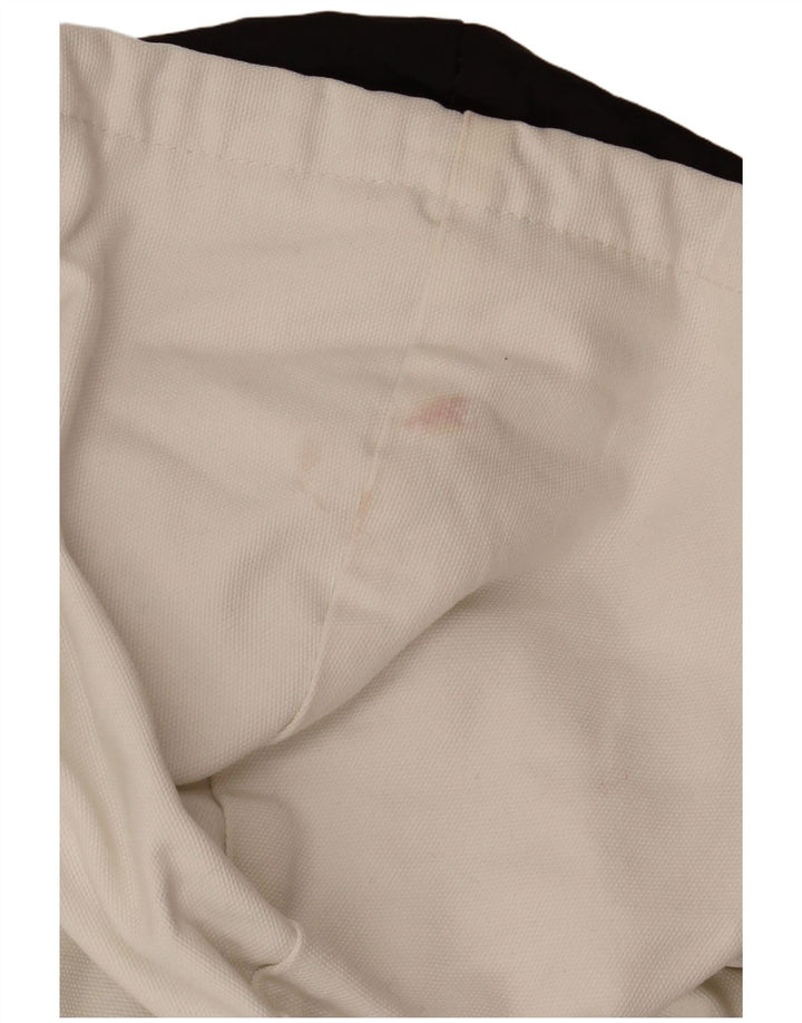 Richlu Chaqueta bomber con capucha para hombre UK 40 Large Off White Cotton