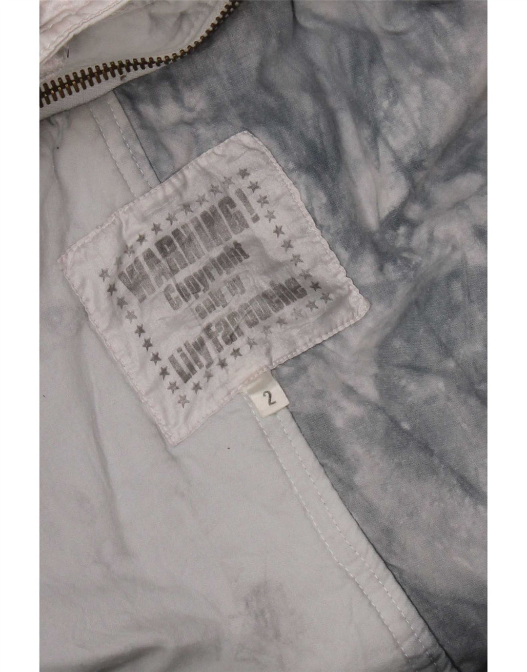 Lily Farouche Chaqueta de esquí de gran tamaño con capucha para mujer US 2 XS Gris Geométrico