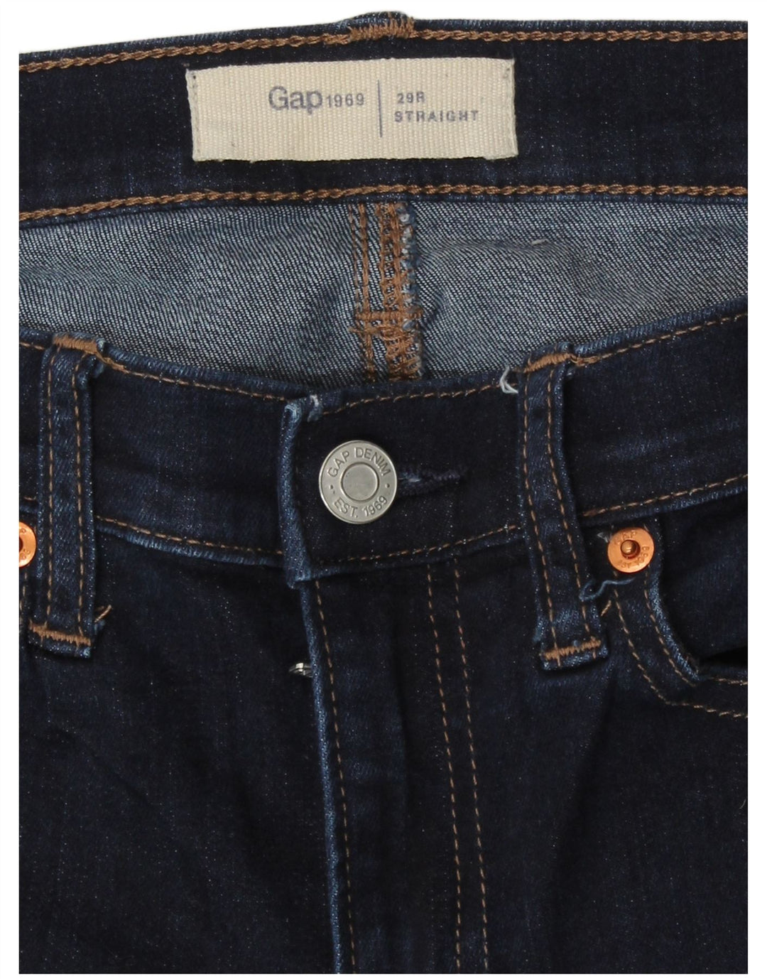 Vaqueros Gap Mujer Rectos W29 L29 Azul Marino