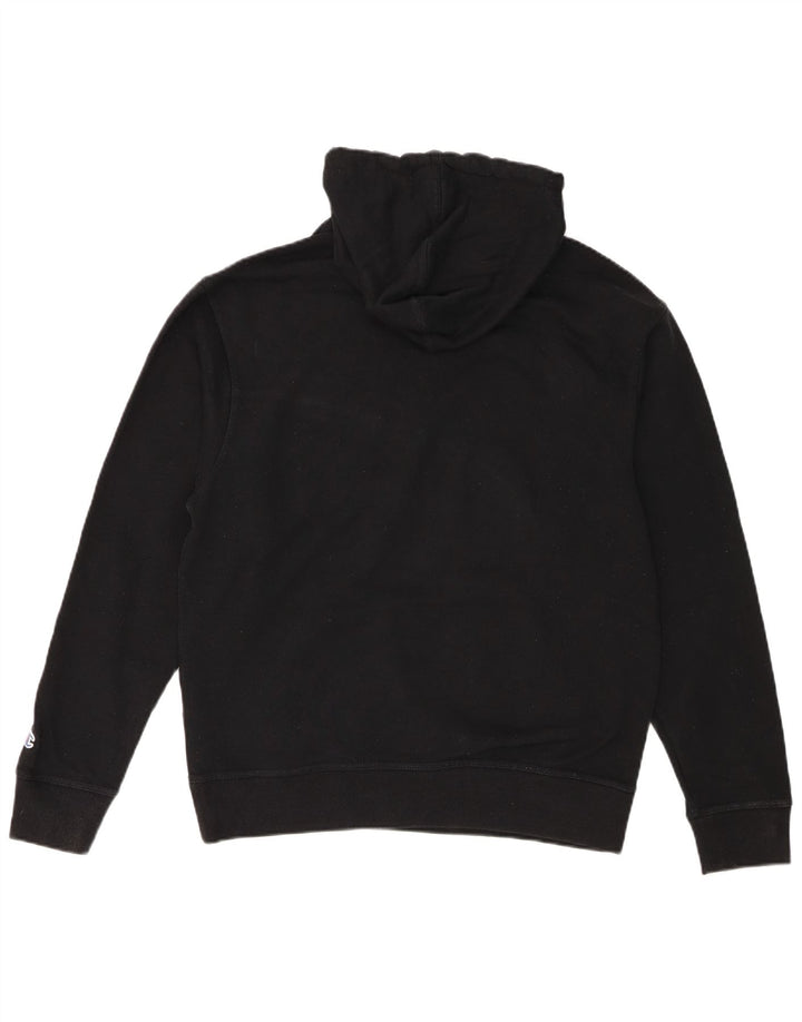 Champion Sudadera con capucha para hombre Jersey mediano de algodón negro