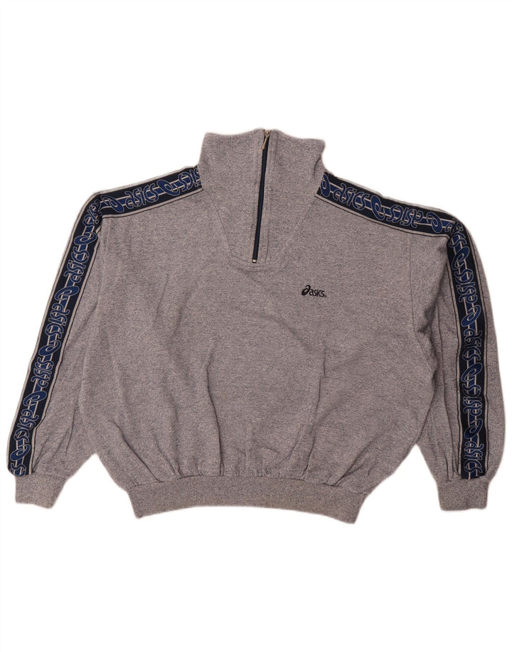 Asics - Sudadera gráfica para mujer (talla 40), color gris grande