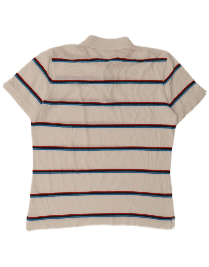 Diadora Polo Hombre De Algodón A Rayas Blanco Mediano