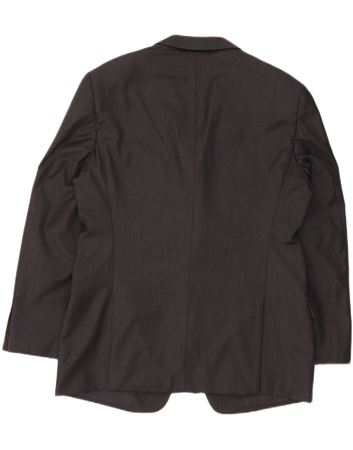 ARMANI COLLEZIONI Chaqueta blazer de 3 botones para hombre IT 52 XL Lana negra