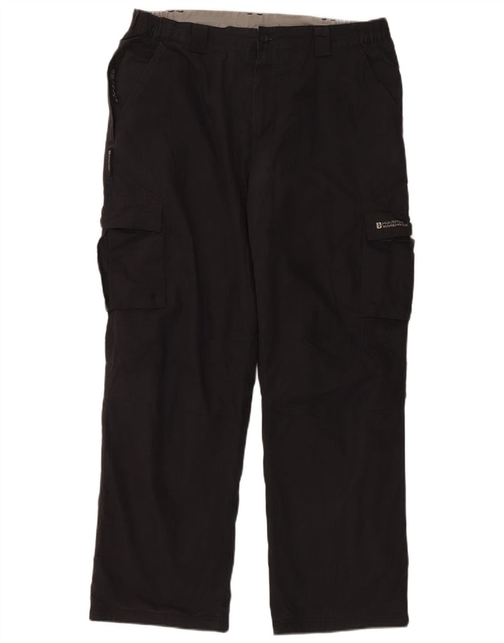 Pantalones cargo rectos para hombre de Mountain Warehouse W34 L30 Poliéster negro