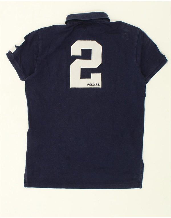 POLO RALPH LAUREN Polo de rugby gráfico de ajuste personalizado para hombre pequeño azul marino