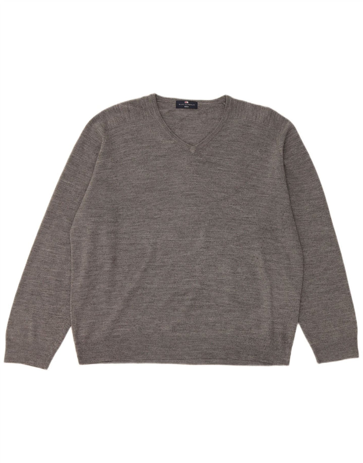 Marks & Spencer Jersey con cuello en V para hombre XL Acrílico gris