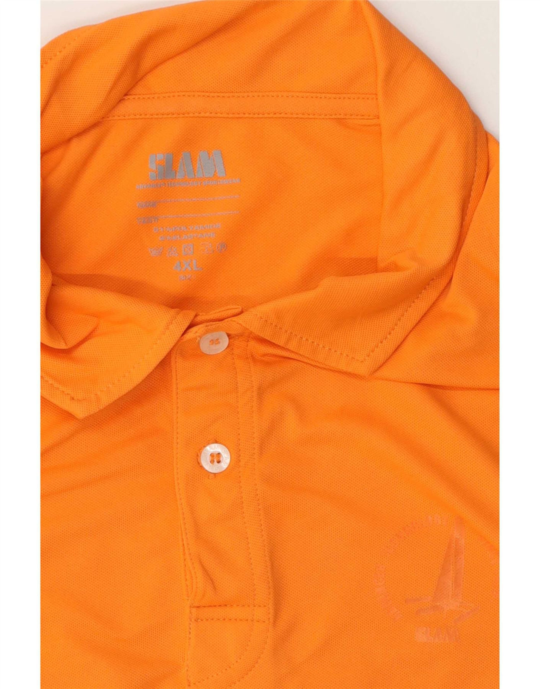 Slam Polo Hombre 4XL Naranja Poliamida