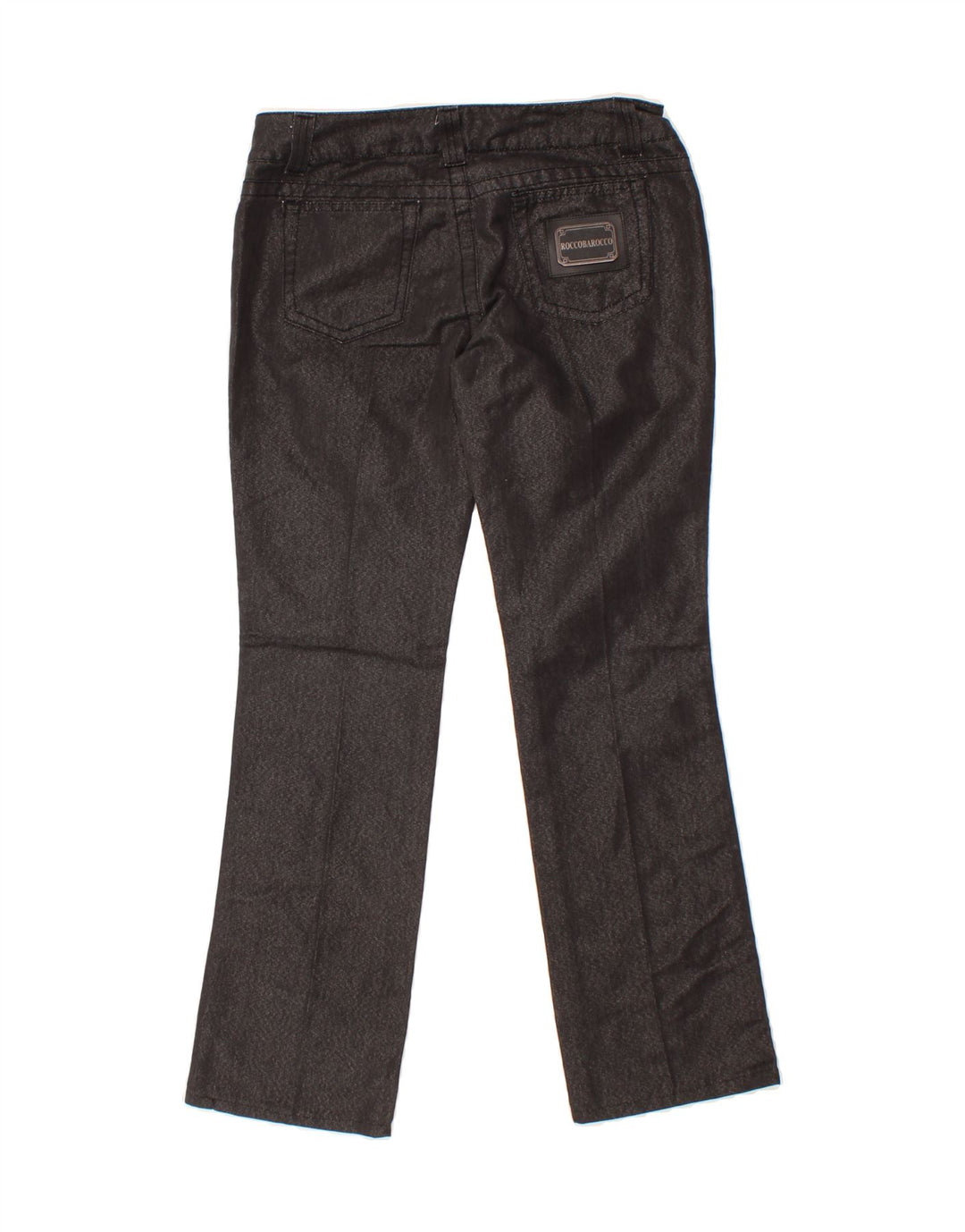 ROCCOBAROCCO Womens Straight Casual Trousers IT 42 Medium W30 L28  Black Vintage Roccobarocco and Second-Hand Roccobarocco from Messina Hembry 