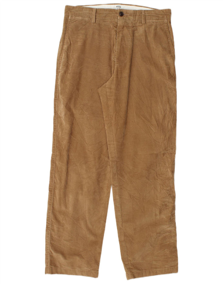 DOCKERS Pantalón recto de pana para hombre W30 L30 Algodón beige